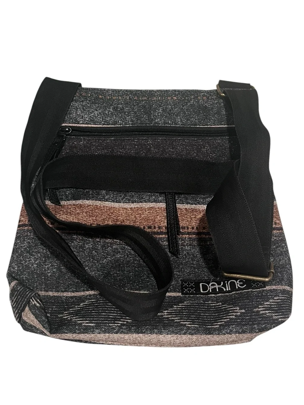 Dakine Charcoal and Rust Striped Crossbody Bag